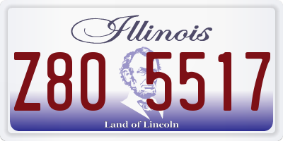 IL license plate Z805517
