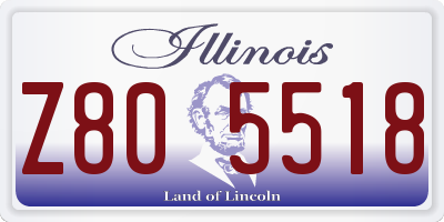 IL license plate Z805518