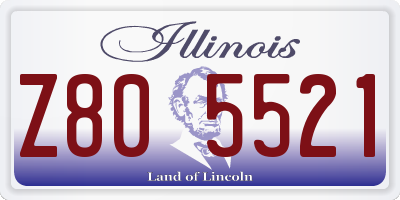 IL license plate Z805521