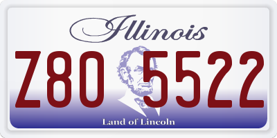 IL license plate Z805522