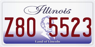IL license plate Z805523