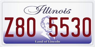 IL license plate Z805530