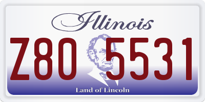 IL license plate Z805531