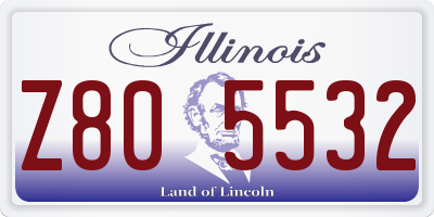 IL license plate Z805532