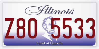 IL license plate Z805533