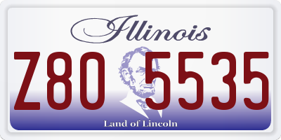 IL license plate Z805535