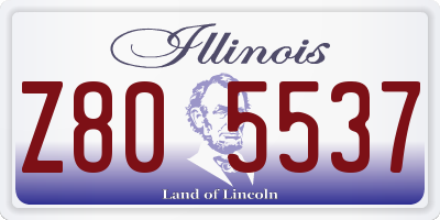 IL license plate Z805537