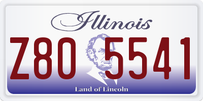 IL license plate Z805541