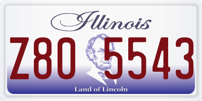 IL license plate Z805543