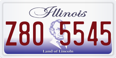 IL license plate Z805545