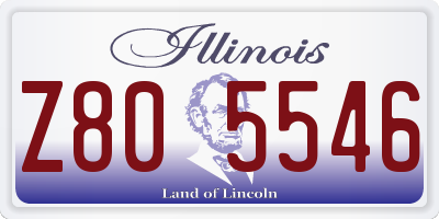 IL license plate Z805546