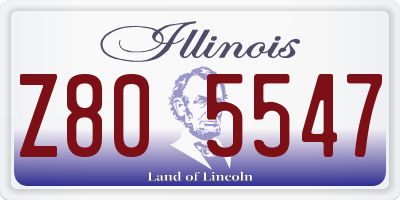 IL license plate Z805547