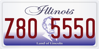 IL license plate Z805550