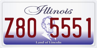 IL license plate Z805551