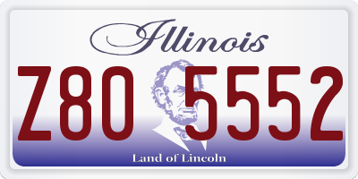 IL license plate Z805552
