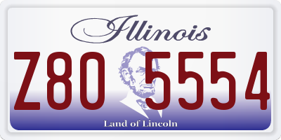 IL license plate Z805554