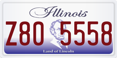 IL license plate Z805558