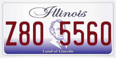 IL license plate Z805560