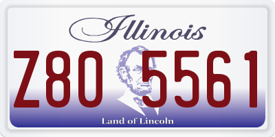 IL license plate Z805561