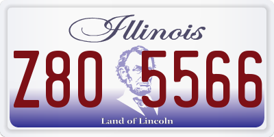 IL license plate Z805566