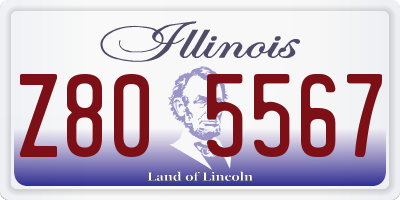 IL license plate Z805567