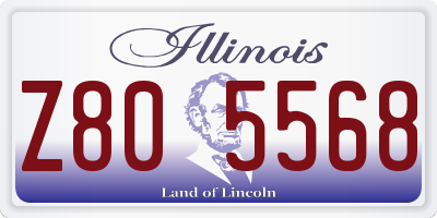 IL license plate Z805568