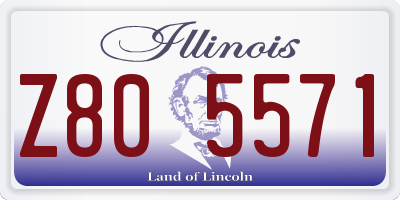 IL license plate Z805571