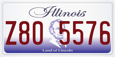IL license plate Z805576