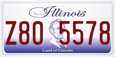 IL license plate Z805578
