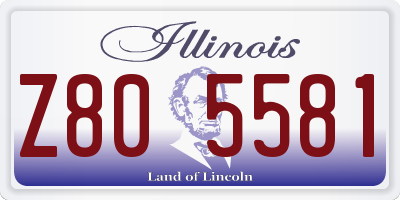 IL license plate Z805581