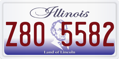 IL license plate Z805582