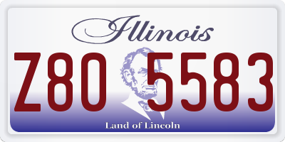 IL license plate Z805583