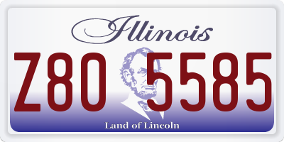 IL license plate Z805585