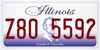 IL license plate Z805592