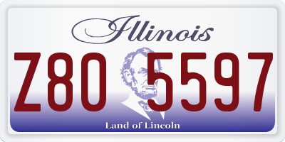IL license plate Z805597