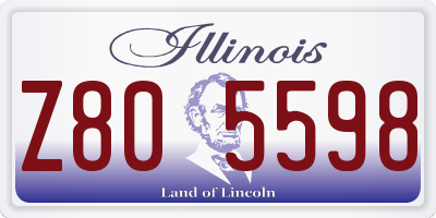 IL license plate Z805598