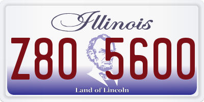 IL license plate Z805600