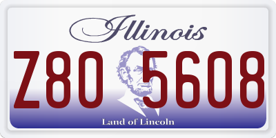 IL license plate Z805608