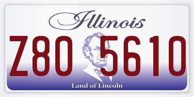 IL license plate Z805610