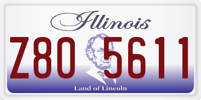 IL license plate Z805611