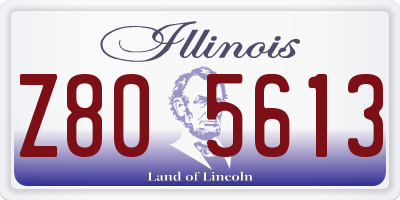 IL license plate Z805613