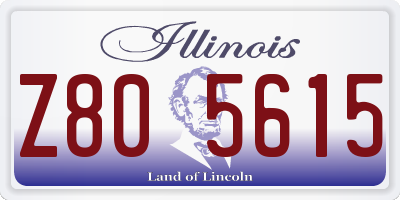 IL license plate Z805615