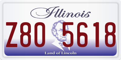 IL license plate Z805618