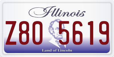 IL license plate Z805619