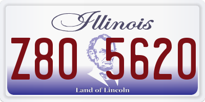 IL license plate Z805620