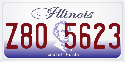IL license plate Z805623