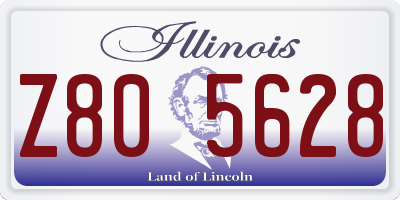 IL license plate Z805628