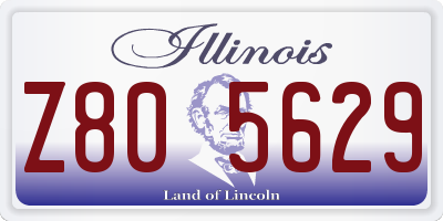IL license plate Z805629