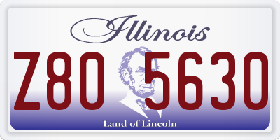 IL license plate Z805630