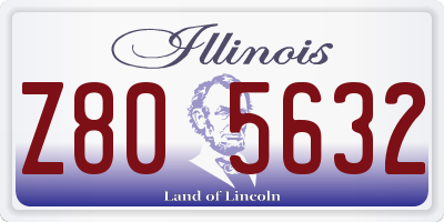 IL license plate Z805632